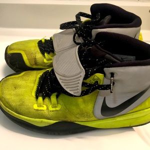 Kyrie 6 Bright Neon Yellow/Green Basketball Shoes -Grade School